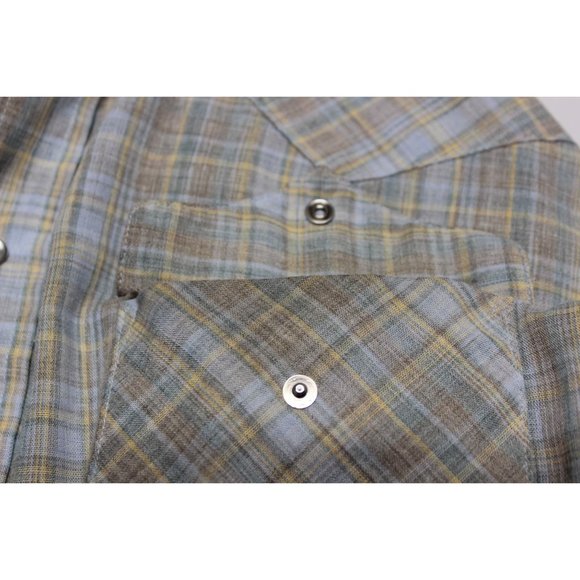 Panhandle Slim men's permanent press plaid Western cowboy pearl snap shirt XXL - Picture 10 of 13